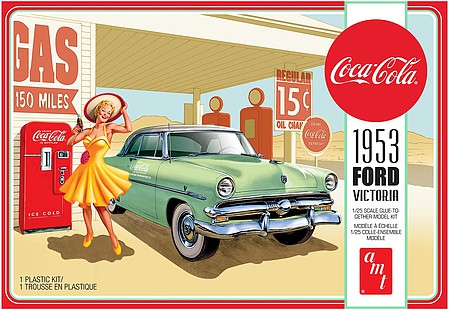 AMT 1953 Ford Victoria Hardtop with Coke Machine 2T Plastic Model Car Kit 1/25 Scale #1146