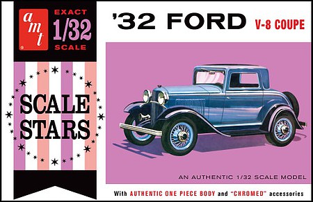 AMT 1932 Ford Scale Stars 1-32 Plastic Model Car Vehicle Kit 1/32 Scale #1181