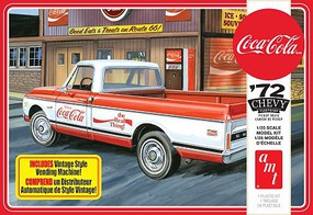 AMT 1972 Chevy Pickup Truck w/Coca-Cola Vend Machine Plastic Model Car Truck 1/25 Scale #1231