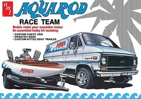 AMT Aqua Rod Race Team 1975 Van, Boat & Trailer Plastic Model Vehicle Kit 1/25 Scale #1338