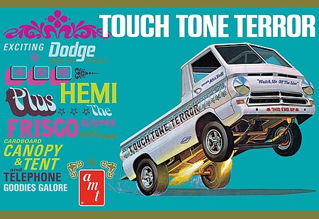 AMT 1966 Dodge A100 Pickup Truck Touch Tone Terror Plastic Model Truck Kit 1/25 Scale #1389