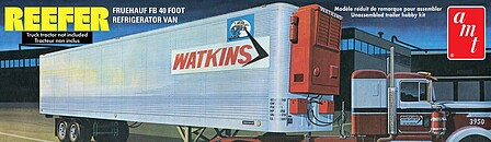 AMT Watkins Fruehauf 40 Reefer Semi-Trailer Plastic Model Truck Vehicle Kit 1/25 Scale #1421