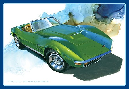 AMT 1972 Chevy Corvette Roadster Plastic Model Car Vehicle Kit 1/25 Scale #1437