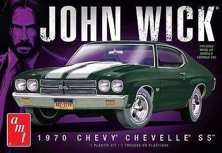 AMT 70 Chevy Chevelle SS John Wick Plastic Model Car Vehicle Kit 1/25 Scale #1453