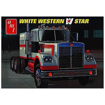 AMT White Western Star Semi Tractor Plastic Model Truck Kit 1/25 Scale #724