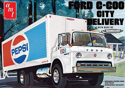 AMT Ford C600 Pepsi City Delivery Truck Plastic Model Truck Kit 1/25 Scale #804