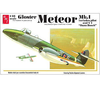 AMT Gloster Metor MK1 Fighter Jet Plastic Model Airplane Kit 1/48 Scale #825