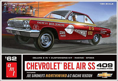 AMT 1962 Chevrolet Bel Air SS 409 Turbo-Fire 1/25 Scale Plastic Model Car Kit #865