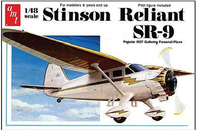 AMT Stinson Reliant SR9 Airplane Plastic Model Airplane Kit 1/48 Scale #905