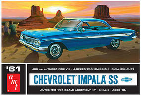 1961 Chevy Impala SS Plastic Model Car Kit 1/25 Scale #1013-12