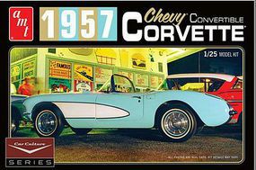 1957 Corvette Convertible White C.Lewis Plastic Model Car Kit 1/25 Scale #1015-12