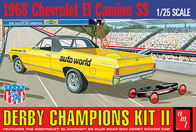 AMT 1968 El Camino with Soap Box Derby Car Plastic Model Car Kit 1/25 #1018-12 AMT 1968 El Camino with Soap Box Derby Car Plastic Model Car Kit 1/25 #1018-12