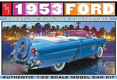 AMT 1953 Ford Convertible Plastic Model Car Kit 1/25 Scale #1026-12