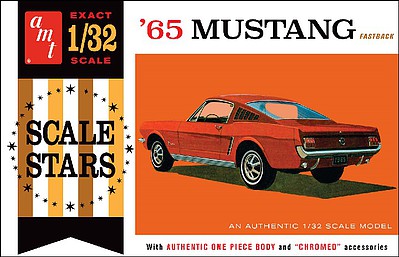 AMT 1965 Ford Mustang Fastback Plastic Model Car Kit 1/32 Scale #1042-12