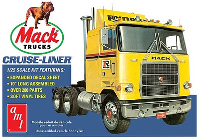 AMT Mack Cruise-Liner Semi Tractor Plastic Model Car Truck Vehicle 1/25 Scale #1062-06