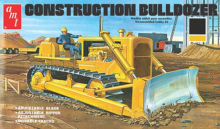 AMT Construction Bulldozer Plastic Model Tractor Kit 1/25 Scale #1086-06