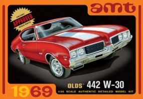 AMT 1969 Olds W-30 442 Plastic Model Car Kit 1/25 Scale #1105-12 AMT 1969 Olds W-30 442 Plastic Model Car Kit 1/25 Scale #1105-12