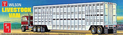 AMT Wilson Livestock Van Trailer Plastic Model Vehicle Kit 1/25 Scale #1106-06