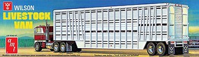 Wilson Livestock Van Trailer Plastic Model Vehicle Kit 1/25 Scale #1106-06