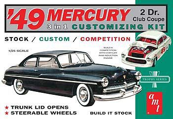 AMT 1949 Merc Club Coupe Plastic Model Car Kit 1/25 Scale #654