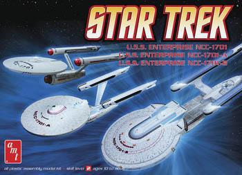 AMT Star Trek NC1701/1701A/1701B 3 in 1 Science Fiction Plastic Model Kit 1/537 Scale #660l/12