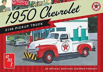 AMT 1950 Chevy 3100 Texaco Pickup Plastic Model Truck Kit Scale 1/25 #679l/12