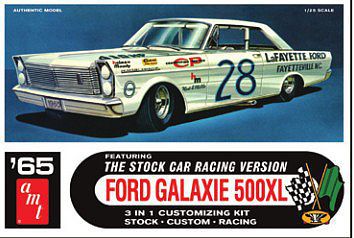 AMT 1965 Ford Galaxie Stock Car Plastic Model Car Kit 1/25 #723_12