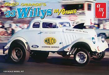 AMT Ohio George 1933 Willys Gasser Dragster Plastic Model Car Kit 1/25 Scale #770/12