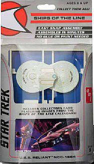 Ships of the Line 1 of 4 SNAP Plastic Kits AMT 1:2500 Star Trek 