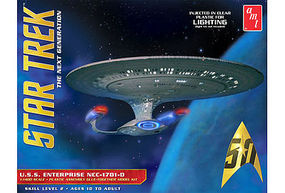 Star Trek USS Enterprise 1701-D Clear Science Fiction Plastic Model 1/1400 Scale #955-06