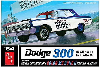 AMT Color Me Gone 1964 Dodge 300 Superstock Plastic Model Car Kit 1/25 Scale #987-12