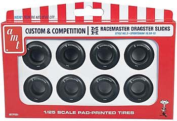 AMT M&H Racemasters Small Slicks Parts Pac Plastic Model Car Tires 1/25 Scale #pp004
