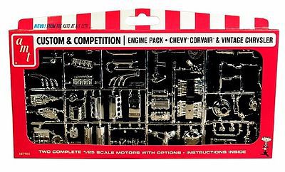 AMT Chrysler & GM Corvette Corvair Motor Parts Pack Plastic Model Vehicle Accessory 1/25 #pp10