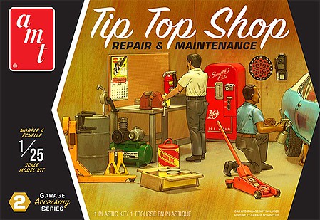 AMT Garage Accessory Set #2 Plastic Model Garage Kit 1/25 Scale #pp16