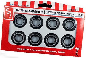 AMT Firestone Double Pinstripe Tire Pack Plastic Model Tire Wheel 1/25 Scale #pp19 AMT Firestone Double Pinstripe Tire Pack Plastic Model Tire Wheel 1/25 Scale #pp19