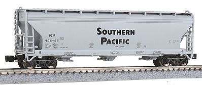 Z-Line 3-Bay Covered Hopper 4-Car Pack Southern Pacific Z Scale Model Train Freight Car #903071