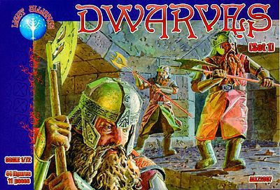 Alliance Dwarves Set #1 Mythical Figures (44) Plastic Model Fantasy Figure 1/72 Scale #72007