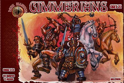 Alliance Cimmerians Set #2 Figures Plastic Model Fantasy Figure Kit 1/72 Scale #72028