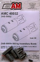 Advanced 1/48 ZAB500Sh 500kg Incendiary Bomb (2) for Soviet Aircraft (D) Advanced 1/48 ZAB500Sh 500kg Incendiary Bomb (2) for Soviet Aircraft (D)