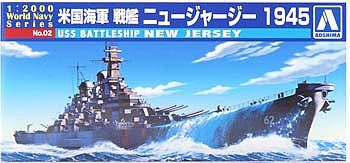 Aoshima USS Battleship New Jersey Plastic Model Military Ship 1/2000 Scale #009338