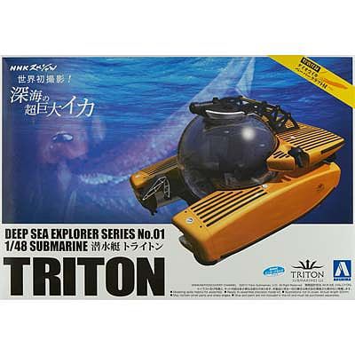 Aoshima Triton Deep Sea Explorer Sub Plastic Model Ship 1/48 Scale #009604