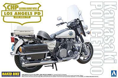 Aoshima Kawasaki Los Angeles Police Bike Plastic Model Motorcycle Kit 1/12 Scale #03336