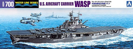 Aoshima USS Wasp Aircraft Carrier Plastic Model Military Ship Kit 1/700 Scale #10341