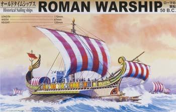 Aoshima Roman Warship 50BC Plastic Model Sailing Ship Kit 1/350 Scale #43165