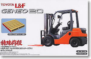 Aoshima Toyota L&F Geneo Forklift Plastic Model Tractor Kit 1/32 Scale #43561