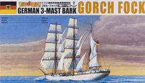 Aoshima #8 Gorch Fock 3-Masted Sailing Ship Plastic Model Military Ship Kit 1/350 Scale #44285