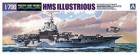 Aoshima HMS Illustrious Aircraft Carrier Waterline Plastic Model Military Ship Kit 1/700 #51047
