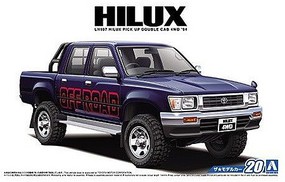 Aoshima 1/24 1994 Toyota Hilux Double Cab 4WD Pickup Truck Aoshima 1/24 1994 Toyota Hilux Double Cab 4WD Pickup Truck