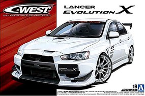 Aoshima 1/24 2007 Mitsubishi Lancer Evolution X 4-Door Car Aoshima 1/24 2007 Mitsubishi Lancer Evolution X 4-Door Car