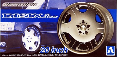 Aoshima Glassenheit Disix Revo 20 Tire/Wheel (4) Plastic Model Tire Wheel Kit 1/24 Scale #53737